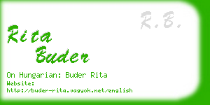rita buder business card
